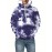 Unisex Novelty Hip-Hop Hoodie for Men, Featuring a 3D Purple Tie-Dye Graphic, a Pullover Design with a Large Pocket, Perfect for Comfortable Wear, Plus Size