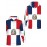Men's Heavyweight Dominican Republic Flag Hoodie with 3D Emblem & National Logo - Red/White/Blue Pride Sweatshirt, Plus Size Pullover for Dominican Pride Events, Casual Wear &, Machine Washable Long Sleeve (Dominican Flag Colors), PLUS SIZE